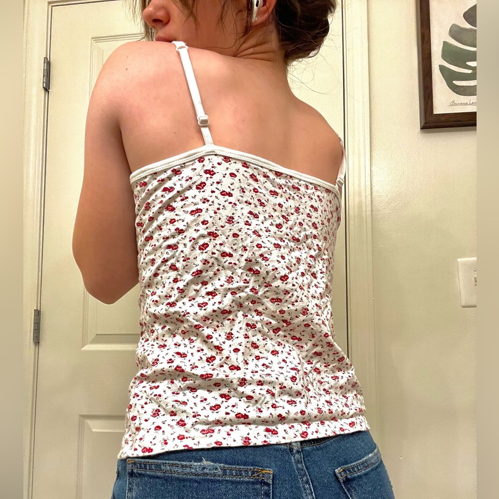 rose print camisole tank